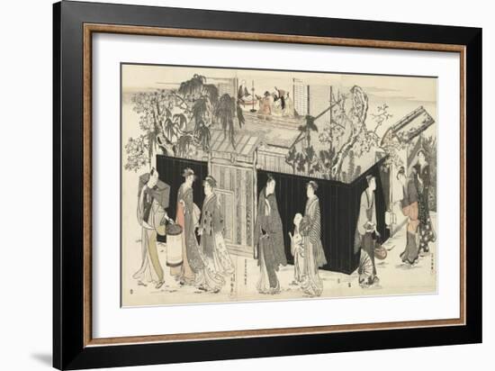 Returning from a Poetry Gathering, C.1785-89-Kubo Shunman-Framed Giclee Print