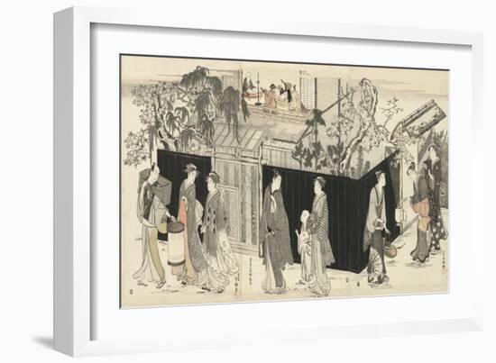 Returning from a Poetry Gathering, C.1785-89-Kubo Shunman-Framed Giclee Print