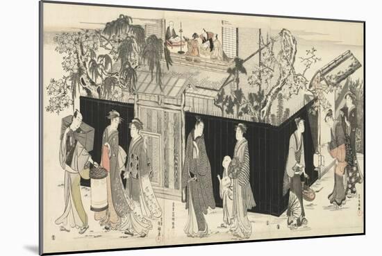 Returning from a Poetry Gathering, C.1785-89-Kubo Shunman-Mounted Giclee Print