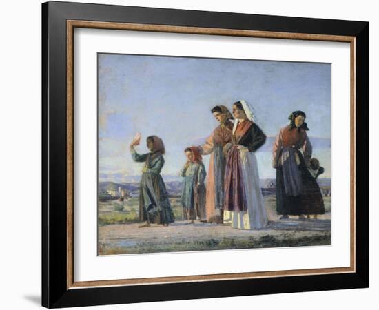 Returning from Mass, Circa 1865-Cristiano Banti-Framed Giclee Print