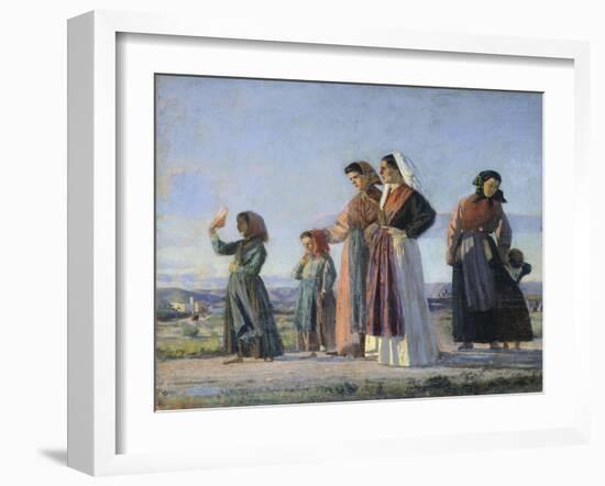 Returning from Mass, Circa 1865-Cristiano Banti-Framed Giclee Print