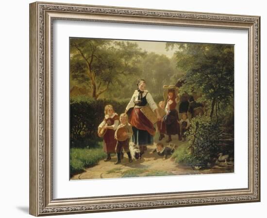 Returning from the Backery, 1860-Hermann Sondermann-Framed Giclee Print