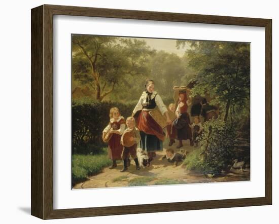 Returning from the Backery, 1860-Hermann Sondermann-Framed Giclee Print