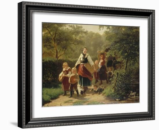 Returning from the Backery, 1860-Hermann Sondermann-Framed Giclee Print