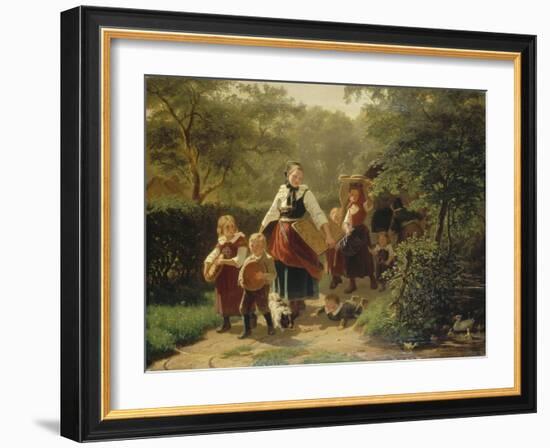 Returning from the Backery, 1860-Hermann Sondermann-Framed Giclee Print