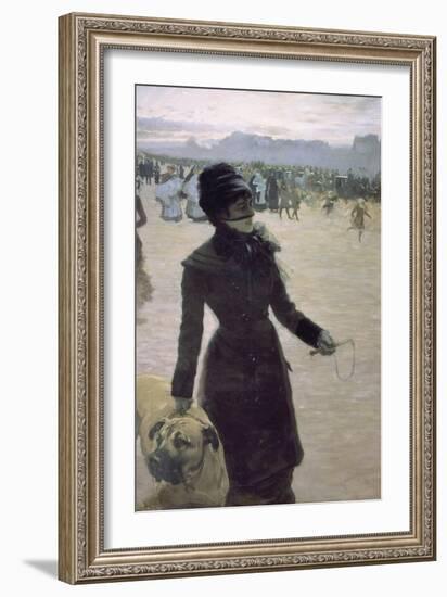 Returning from the Bois De Boulogne, Paris, France-Giuseppe De Nittis-Framed Giclee Print