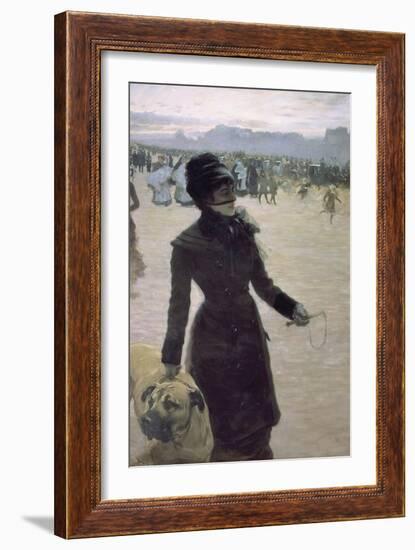 Returning from the Bois De Boulogne, Paris, France-Giuseppe De Nittis-Framed Giclee Print