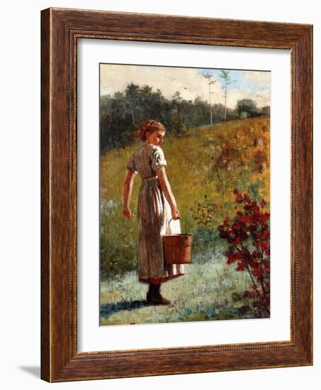 Returning from the Sping, 1874-Winslow Homer-Framed Giclee Print