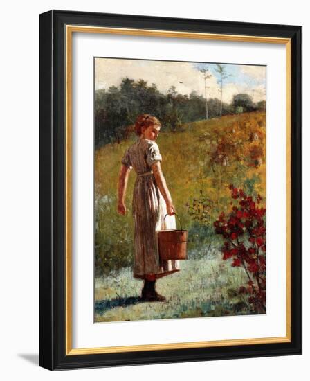 Returning from the Sping, 1874-Winslow Homer-Framed Giclee Print