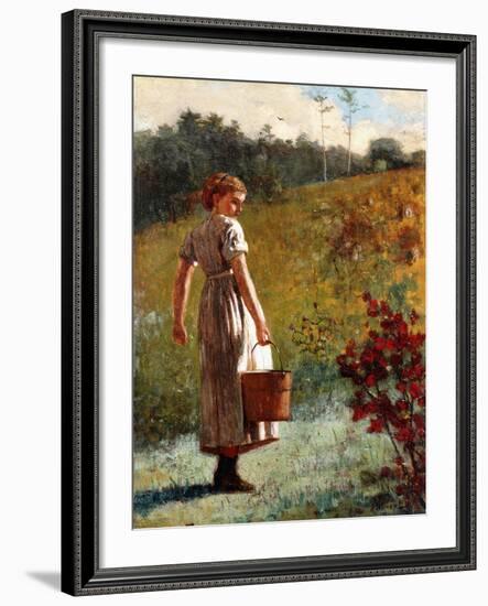 Returning from the Sping, 1874-Winslow Homer-Framed Giclee Print