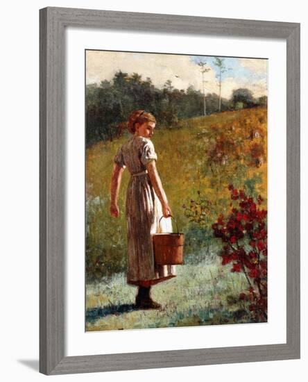 Returning from the Sping, 1874-Winslow Homer-Framed Giclee Print