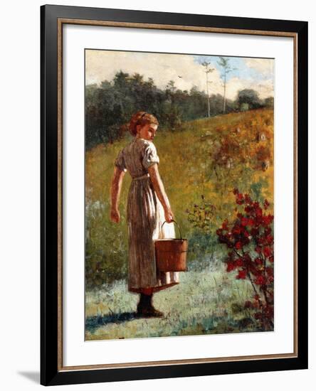 Returning from the Sping, 1874-Winslow Homer-Framed Giclee Print