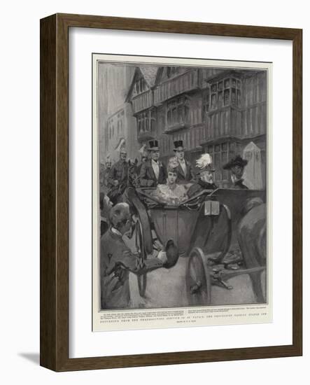 Returning from the Thanksgiving Service in St Paul's, the Procession Passing Staple Inn-William T. Maud-Framed Giclee Print