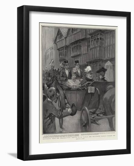 Returning from the Thanksgiving Service in St Paul's, the Procession Passing Staple Inn-William T. Maud-Framed Giclee Print
