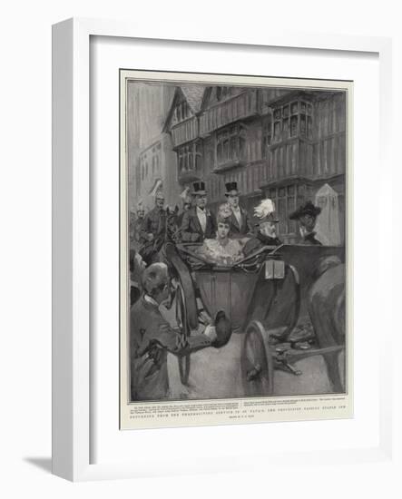 Returning from the Thanksgiving Service in St Paul's, the Procession Passing Staple Inn-William T. Maud-Framed Giclee Print