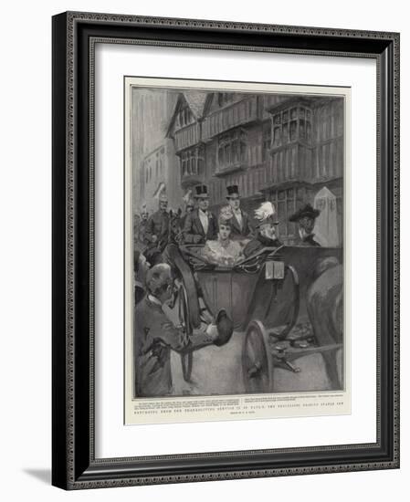 Returning from the Thanksgiving Service in St Paul's, the Procession Passing Staple Inn-William T. Maud-Framed Giclee Print