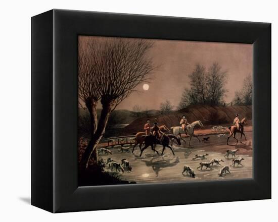 Returning Home by Moonlight (Colour Litho)-James Pollard-Framed Premier Image Canvas