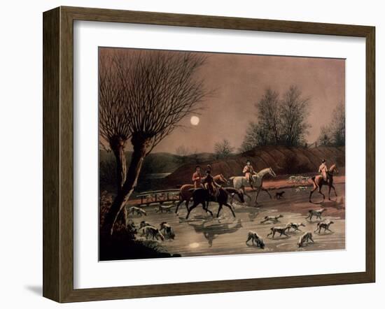 Returning Home by Moonlight (Colour Litho)-James Pollard-Framed Giclee Print