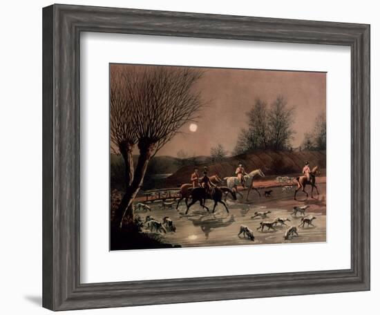 Returning Home by Moonlight (Colour Litho)-James Pollard-Framed Giclee Print