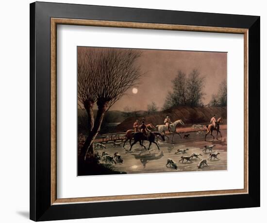 Returning Home by Moonlight (Colour Litho)-James Pollard-Framed Giclee Print