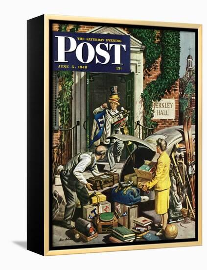 "Returning Home From College," Saturday Evening Post Cover, June 5, 1948-Stevan Dohanos-Framed Premier Image Canvas