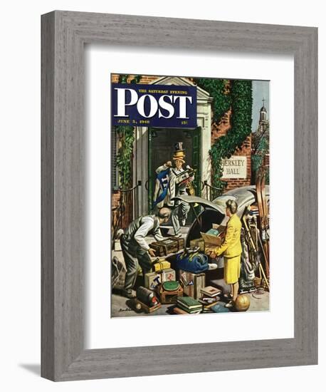 "Returning Home From College," Saturday Evening Post Cover, June 5, 1948-Stevan Dohanos-Framed Giclee Print