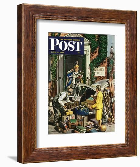 "Returning Home From College," Saturday Evening Post Cover, June 5, 1948-Stevan Dohanos-Framed Giclee Print