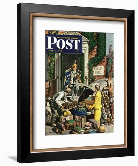 "Returning Home From College," Saturday Evening Post Cover, June 5, 1948-Stevan Dohanos-Framed Giclee Print