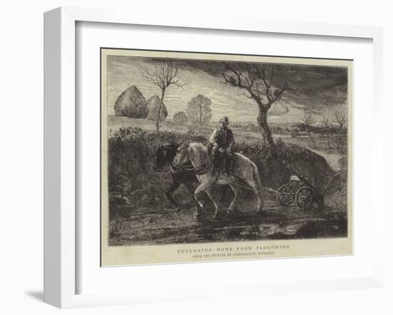 Returning Home from Ploughing-Jules Veyrassat-Framed Giclee Print