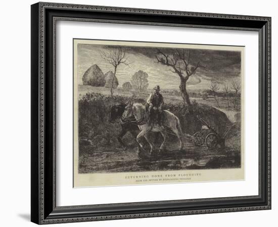 Returning Home from Ploughing-Jules Veyrassat-Framed Giclee Print