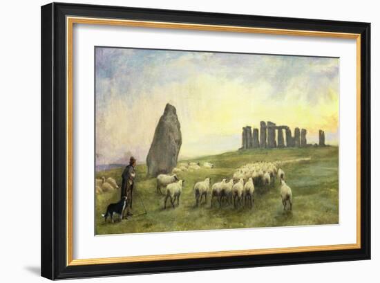 Returning Home, Stonehenge, Wiltshire, 1891-Edgar Barclay-Framed Giclee Print