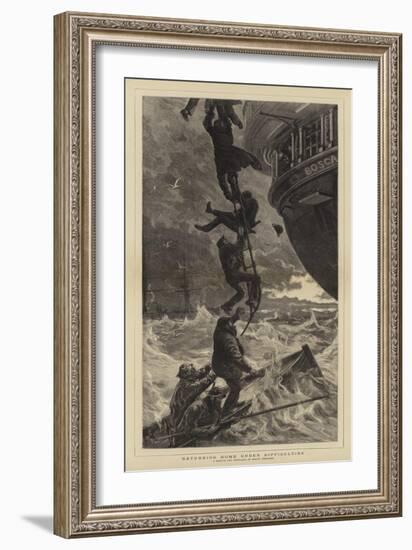 Returning Home under Difficulties-Joseph Nash-Framed Giclee Print