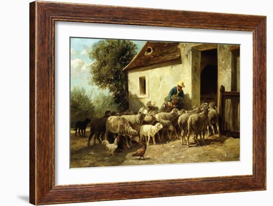 Returning Home-Charles Emile Jacque-Framed Giclee Print