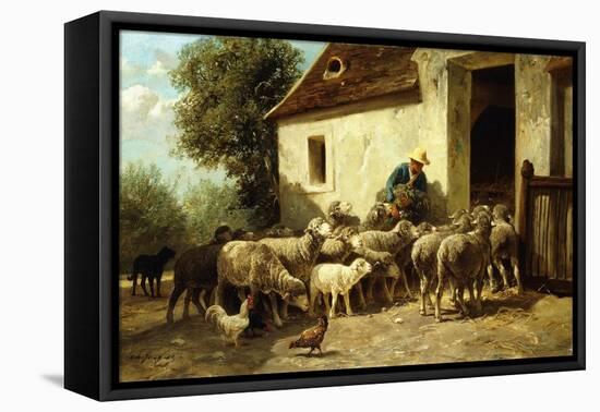 Returning Home-Charles Emile Jacque-Framed Premier Image Canvas