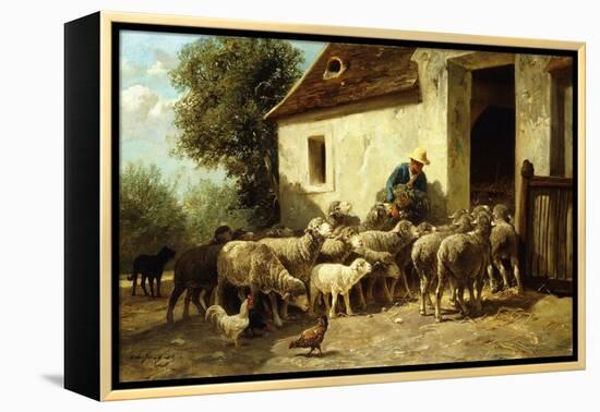 Returning Home-Charles Emile Jacque-Framed Premier Image Canvas