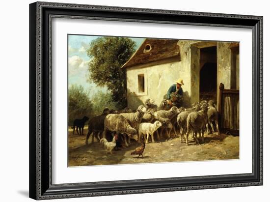 Returning Home-Charles Emile Jacque-Framed Giclee Print