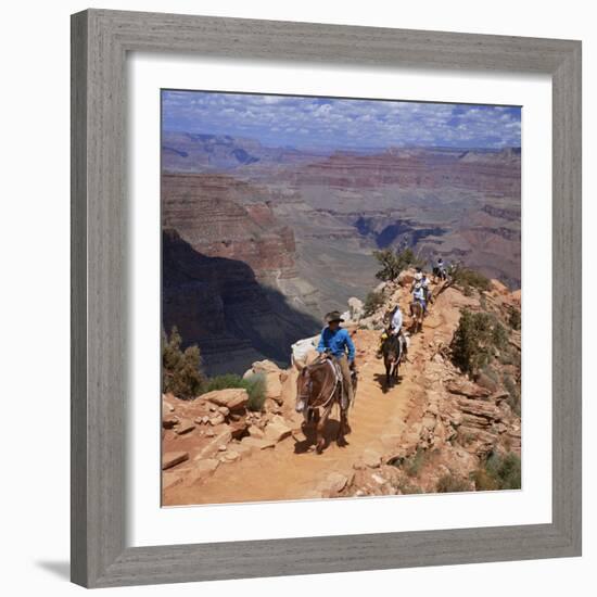 Returning on Horseback, Grand Canyon, UNESCO World Heritage Site, Arizona, USA-Tony Gervis-Framed Photographic Print