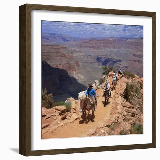 Returning on Horseback, Grand Canyon, UNESCO World Heritage Site, Arizona, USA-Tony Gervis-Framed Photographic Print