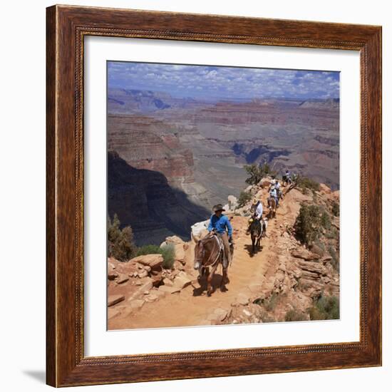 Returning on Horseback, Grand Canyon, UNESCO World Heritage Site, Arizona, USA-Tony Gervis-Framed Photographic Print