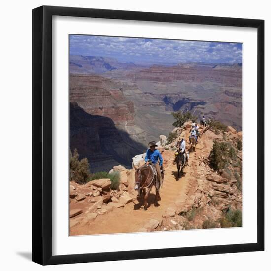 Returning on Horseback, Grand Canyon, UNESCO World Heritage Site, Arizona, USA-Tony Gervis-Framed Photographic Print