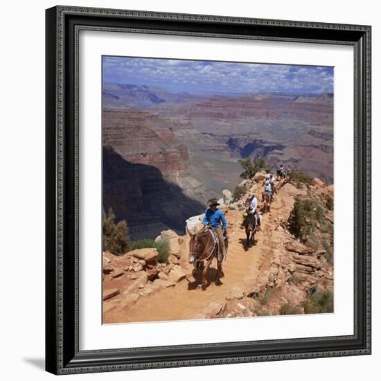 Returning on Horseback, Grand Canyon, UNESCO World Heritage Site, Arizona, USA-Tony Gervis-Framed Photographic Print