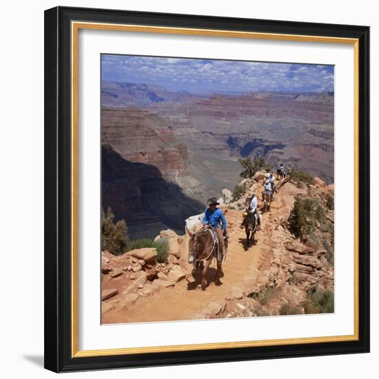 Returning on Horseback, Grand Canyon, UNESCO World Heritage Site, Arizona, USA-Tony Gervis-Framed Photographic Print