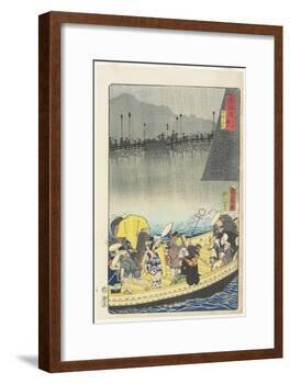 Returning Sails at Yabase in Zeze, April 1863-Toyohara Kunichika-Framed Giclee Print