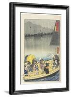 Returning Sails at Yabase in Zeze, April 1863-Toyohara Kunichika-Framed Giclee Print