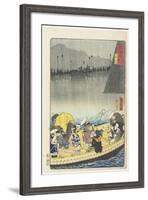 Returning Sails at Yabase in Zeze, April 1863-Toyohara Kunichika-Framed Giclee Print