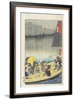 Returning Sails at Yabase in Zeze, April 1863-Toyohara Kunichika-Framed Giclee Print