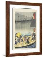 Returning Sails at Yabase in Zeze, April 1863-Toyohara Kunichika-Framed Giclee Print