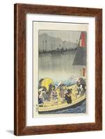 Returning Sails at Yabase in Zeze, April 1863-Toyohara Kunichika-Framed Giclee Print