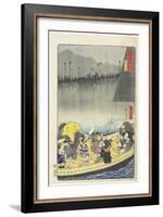 Returning Sails at Yabase in Zeze, April 1863-Toyohara Kunichika-Framed Giclee Print