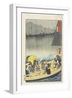 Returning Sails at Yabase in Zeze, April 1863-Toyohara Kunichika-Framed Giclee Print